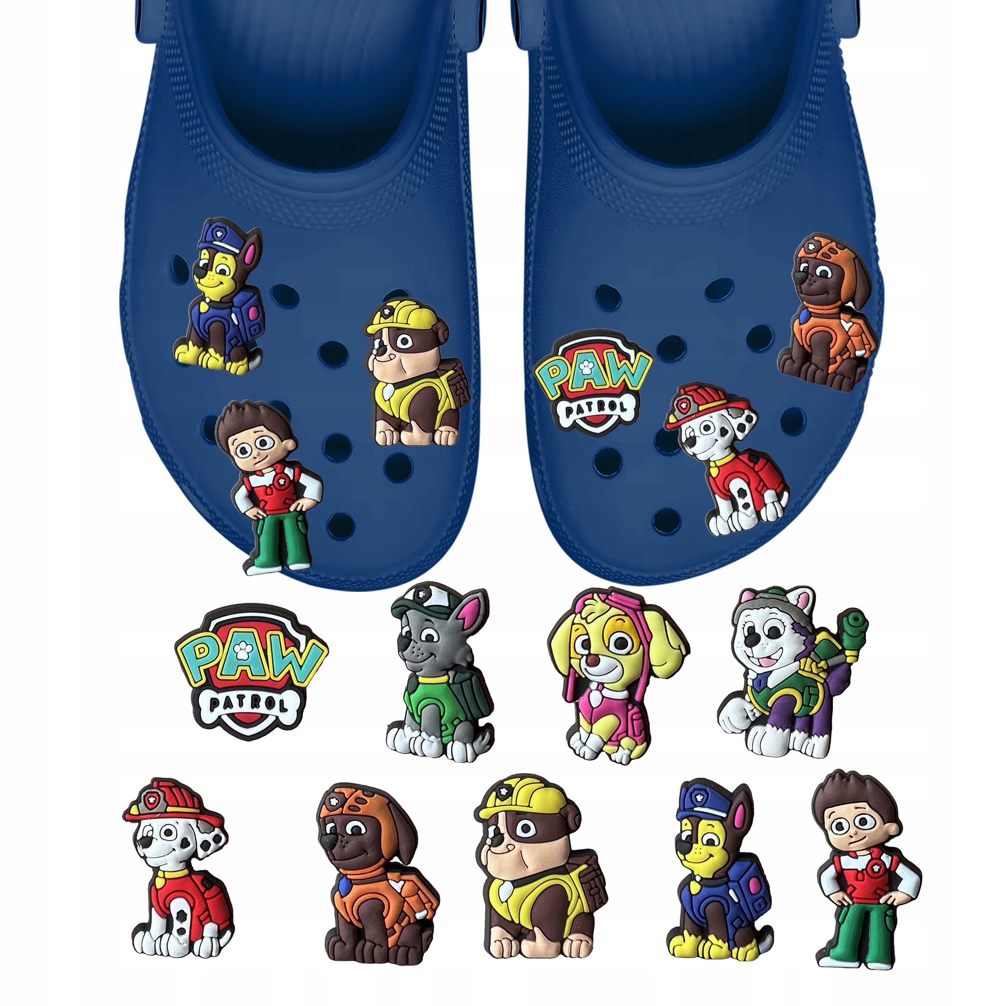 Przypinki do Crocs PSI PATROL do butów telefonu torby zestaw 9 szt