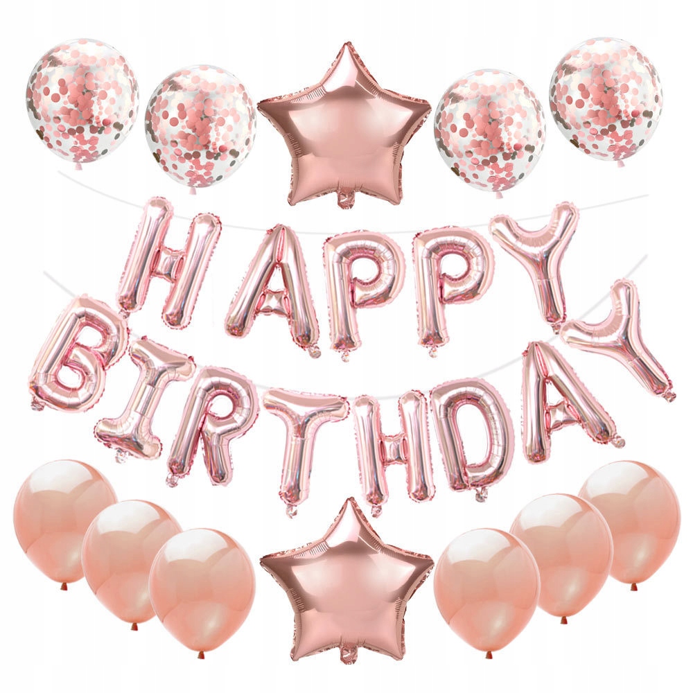 Oro Party Rose Zestaw Urodzinowych Dekoracji Balonowych Girlanda Balonowa