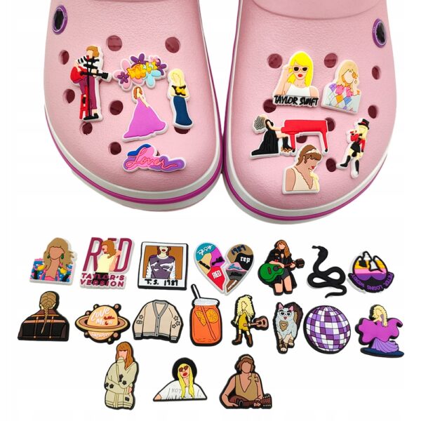 Przypinka Taylor Swift do Crocs butów klapków telefonu torby torebki - obrazek 2