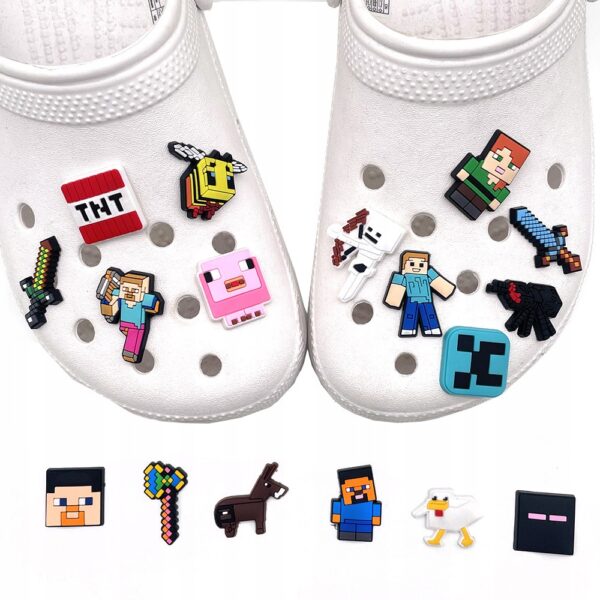 Przypinka Minecraft do Crocs butów klapków telefonu torby torebki plecaki - obrazek 2