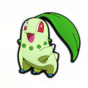 Przypinka Pokemon Chikorita do Crocs butów klapków telefonu torebki plecaki