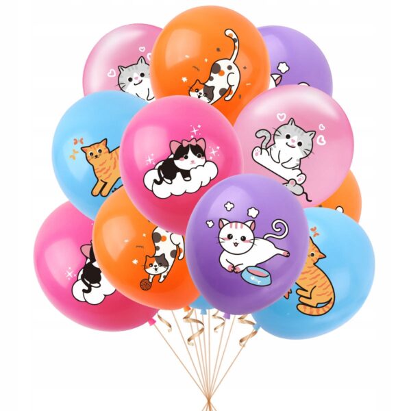 Oro Party Zestaw balonowych dekoracji urodzinowych z Kotkami Koty Kotki Cat - obrazek 5