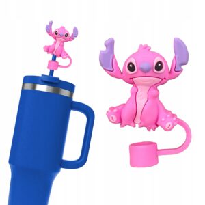 Silikonowa Nasadka na Słomkę Kubek Stanley LILO I STITCH ANGEL 1szt