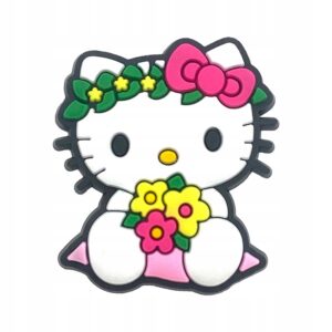 Przypinka Hello Kitty z kwiatami do Crocs | Oro Party
