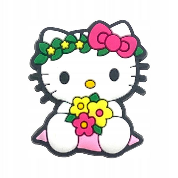 Przypinka Hello Kitty z kwiatami do Crocs
