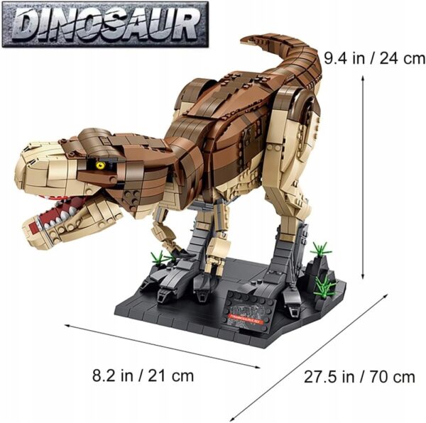KLOCKI KONSTRUKCYJNE TYRANOZAUR DINOZAUR T-REX MEGA DLA DZIECKA - obrazek 7