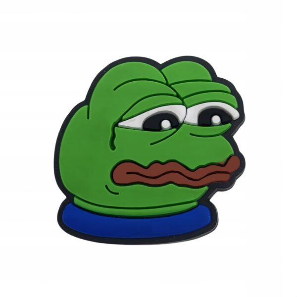 Przypinka Pepe the Frog, Pepe Coin do Crocs butów klapków telefonu torebki