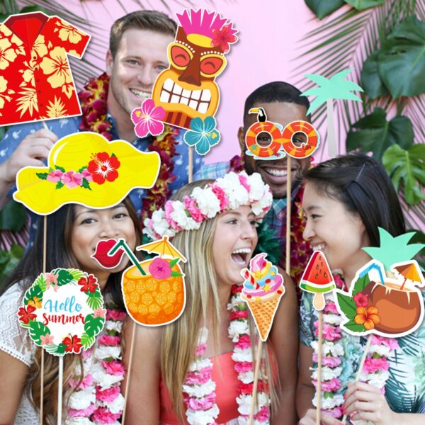 Rekwizyty do Zdjęć – FotoBudka Hawajska ALOHA | 30 sztuk - obrazek 5