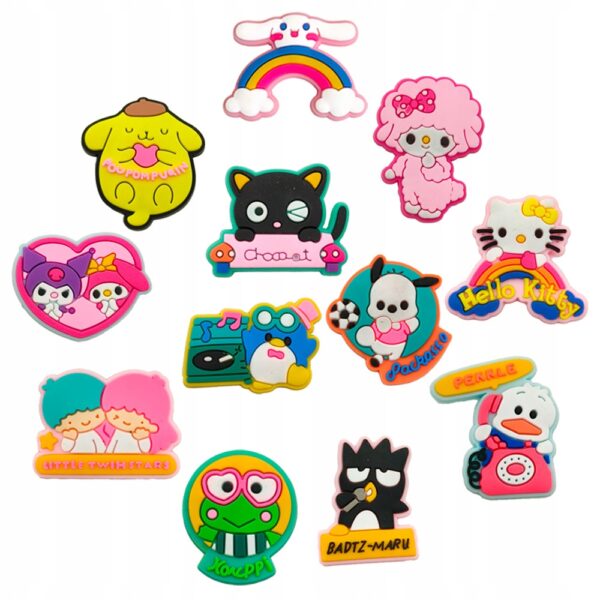 Przypinka Tęcza Hello Kitty do Crocs - obrazek 3