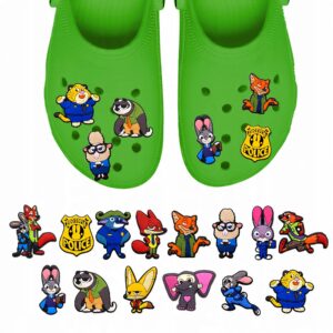 Przypinki do Crocs ZWIERZOGRÓD do butów telefonu torby zestaw 14 szt