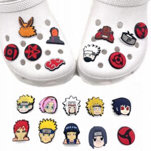 Przypinki do Crocs NARUTO do butów telefonu torby zestaw 20 szt