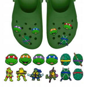 Zestaw przypinek do butów Crocs ŻÓŁWIE NINJA 12 szt