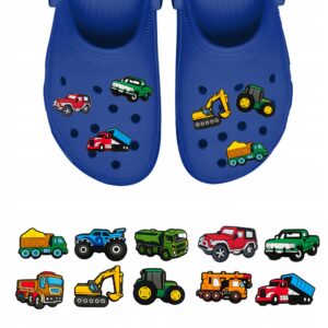 Przypinki do Crocs CIĘŻARÓWKI AUTA do butów telefonu torby zestaw 10 szt