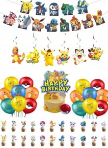 Zestaw Dekoracji Urodzinowych Pokémon Pikachu – Oro Party