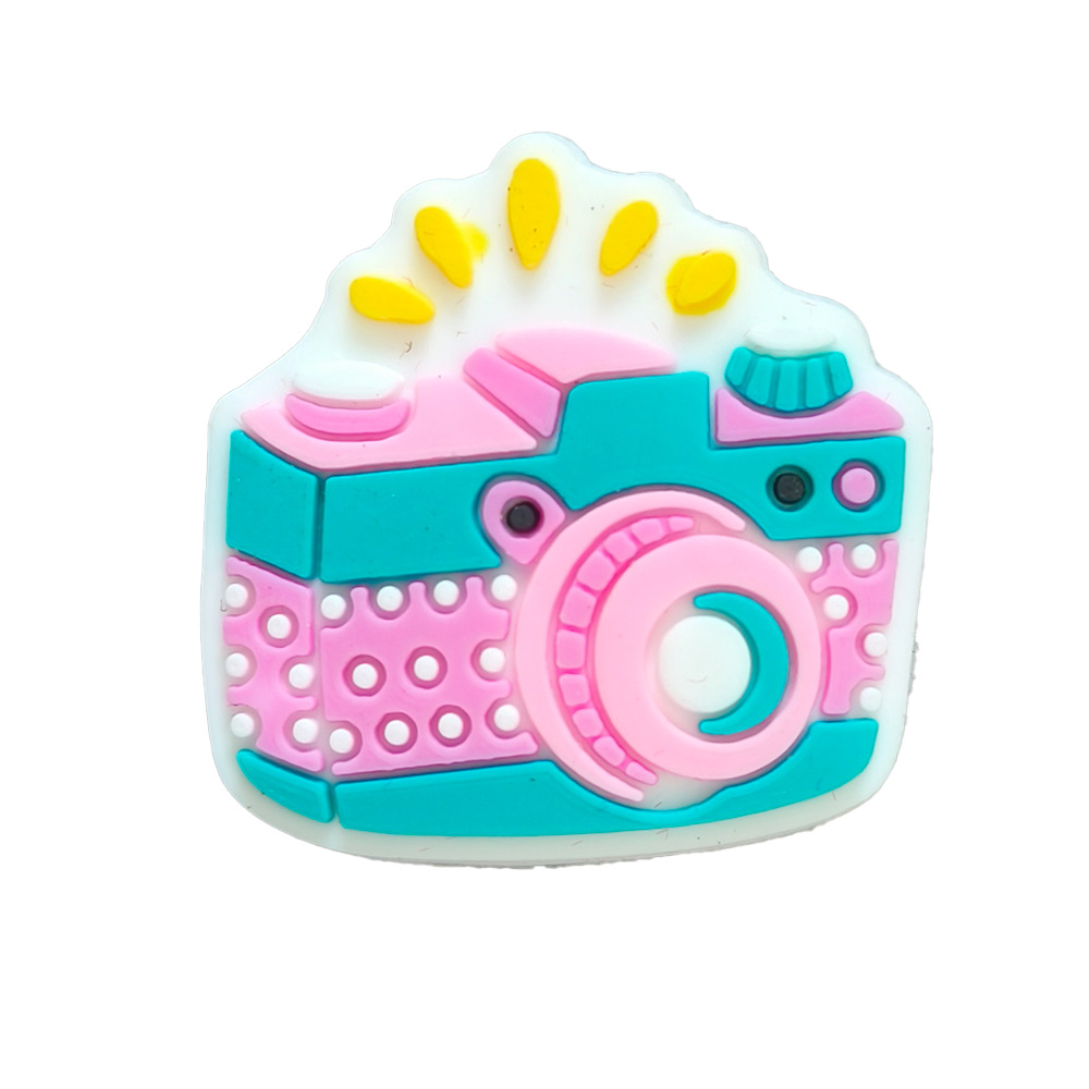 Przypinka Aparat fotograficzny Pink do Crocs