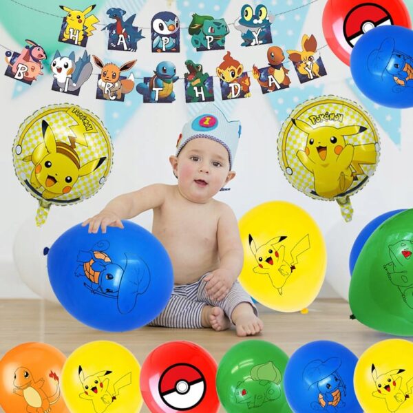 Pokémon Zestaw XL Dekoracji Urodzinowych - Oro Party - obrazek 14