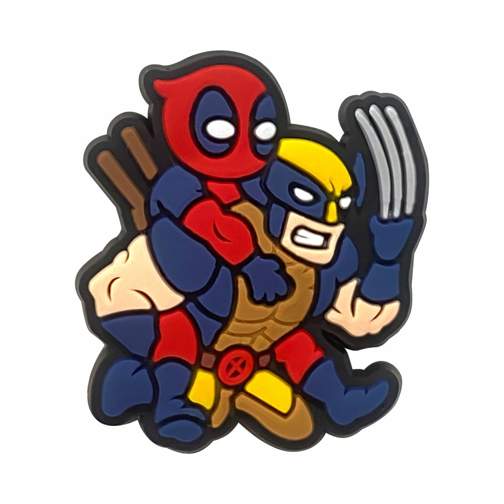 Przypinka Deadpool & Wolverine do Crocs butów klapków telefonu torby