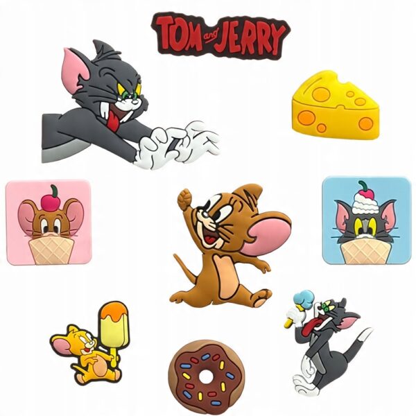 Duże XL Przypinki Tom i Jerry do Crocs butów klapków telefonu torebek - obrazek 5