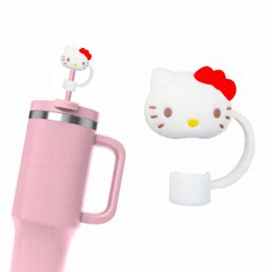 Silikonowa Zatyczka na Słomkę Kubek Stanley HELLO KITTY Kawaii 1szt