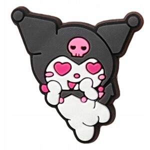 Przypinka Walentynki Kuromi Hello Kitty do Crocs butów klapków telefonu torebki