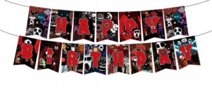 DEKORACJA URODZINOWA BANER GIRLANDA HAPPY BIRTHDAY z motywem Roblox Doors