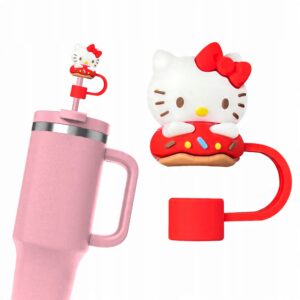 Silikonowa Nasadka na Słomkę Kubek Stanley z Hello Kitty Kawaii 1szt