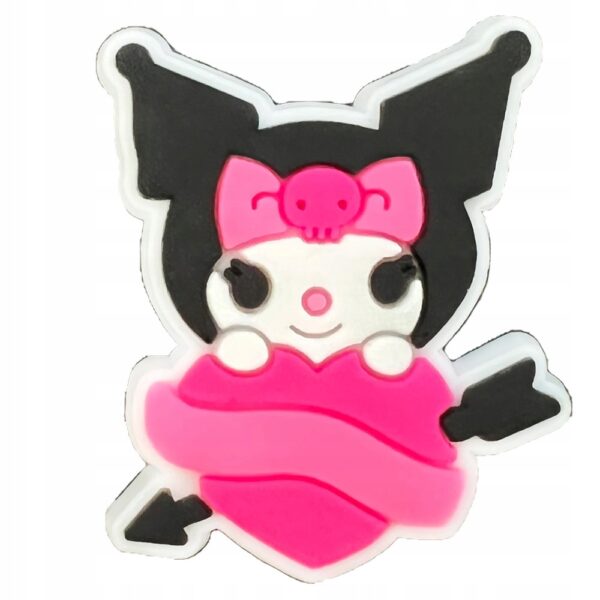 Przypinka Serduszko Kuromi Hello Kitty do Crocs