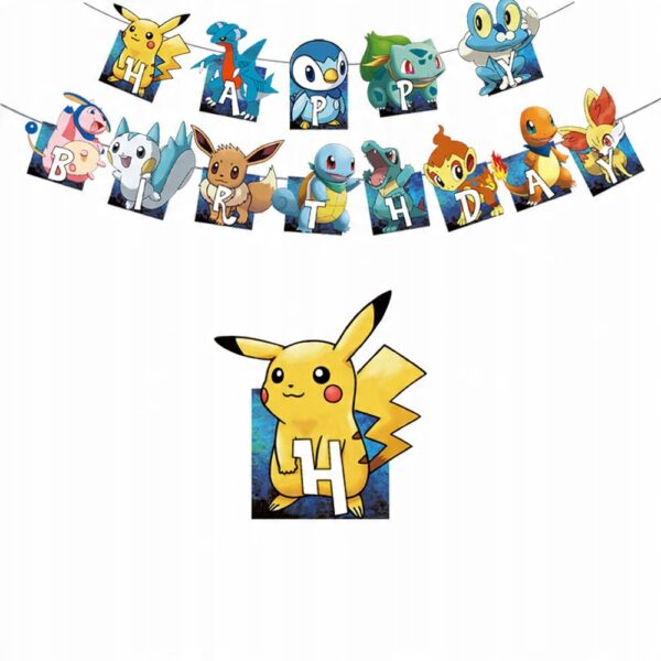 Pokémon Zestaw XL Dekoracji Urodzinowych - Oro Party - obrazek 4