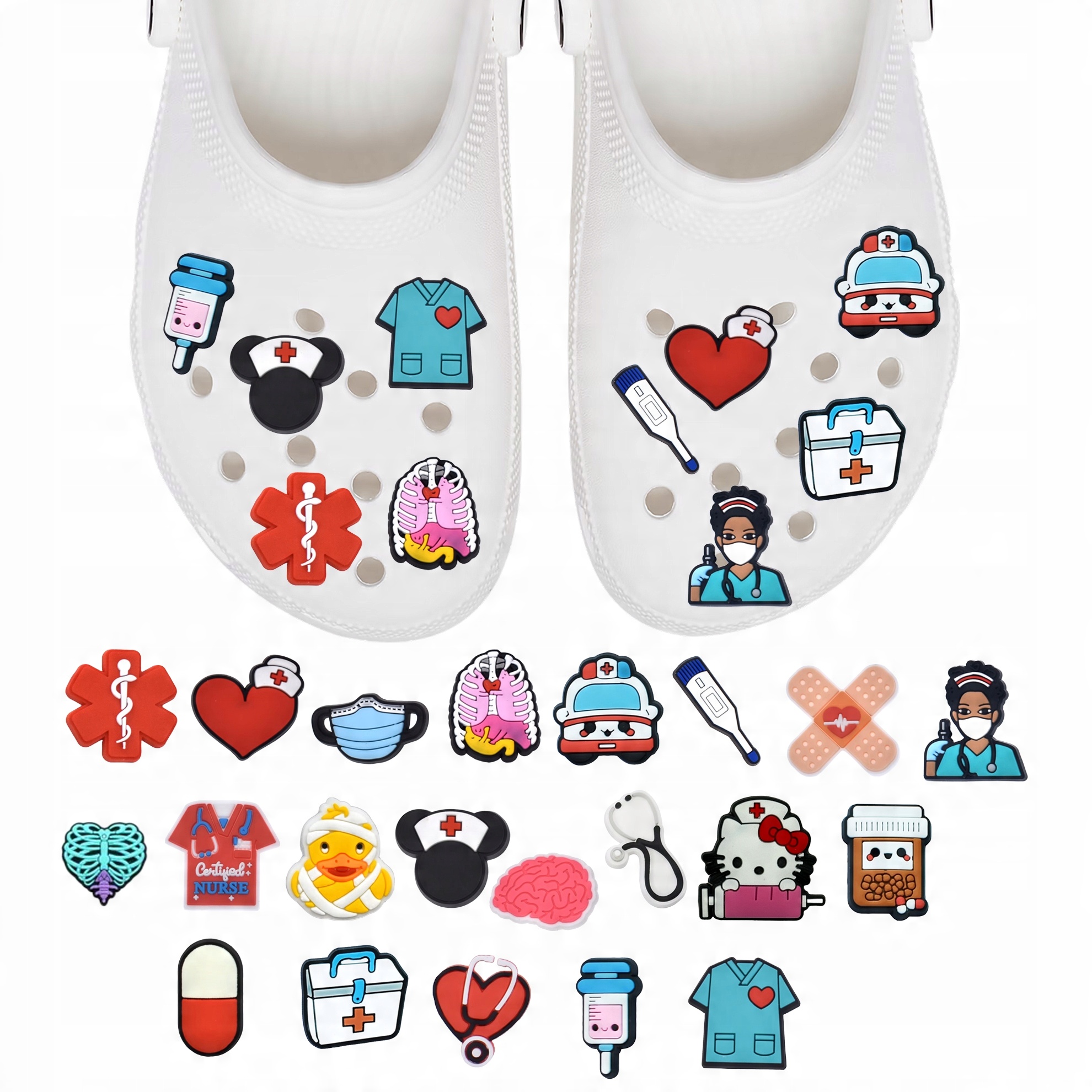 przypinki do butów Crocs medyczne 21 sztuk