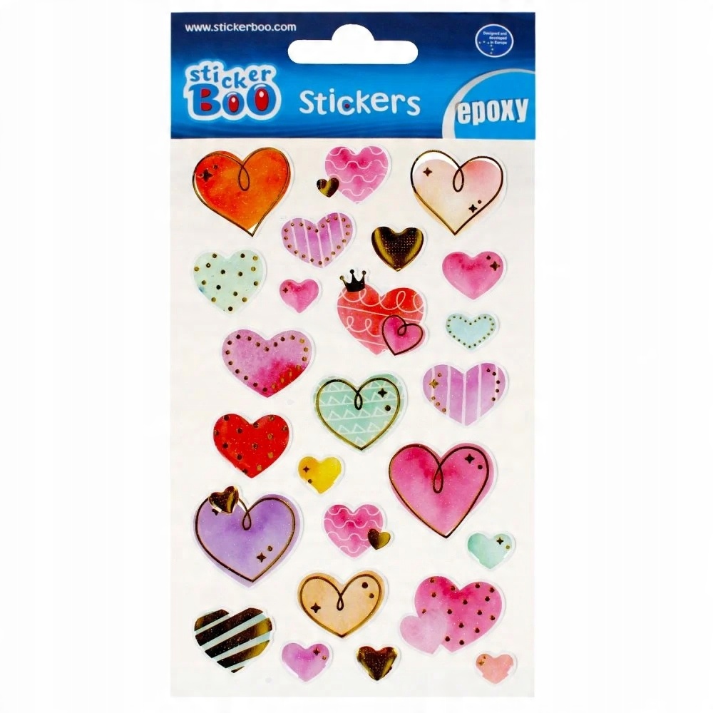 Naklejki Sticker BOO Serca - Epoksydowe, metaliczne
