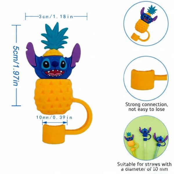 Silikonowa Zatyczka na Słomkę Kubek Stanley LILO I STITCH 1szt - obrazek 5