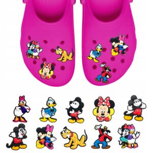 Przypinki do Crocs DISNEY MINNIE MOUSE do butów telefonu torby zestaw 10szt