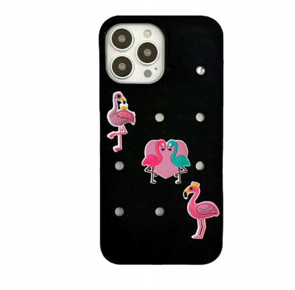 Przypinki do Crocs FLAMINGI SUMMER do butów telefonu torby zestaw 4 szt - obrazek 4