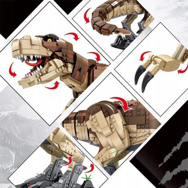 KLOCKI KONSTRUKCYJNE TYRANOZAUR DINOZAUR T-REX MEGA DLA DZIECKA - obrazek 6