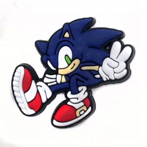Przypinka Sonic do Crocs butów klapków telefonu torebki plecaka torby