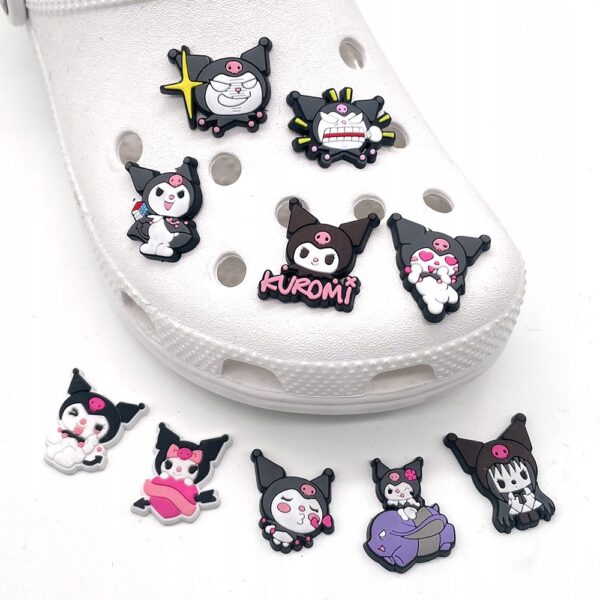 Przypinka Serduszko Kuromi Hello Kitty do Crocs - obrazek 5