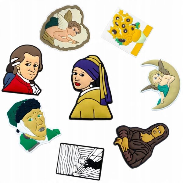 Przypinki do Crocs SZTUKA VAN GOGH do butów telefonu torby zestaw 8 szt - obrazek 2