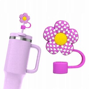Silikonowa Nasadka na Słomkę Kubek Stanley KWIAT STOKROTKA FLOWERS 1szt