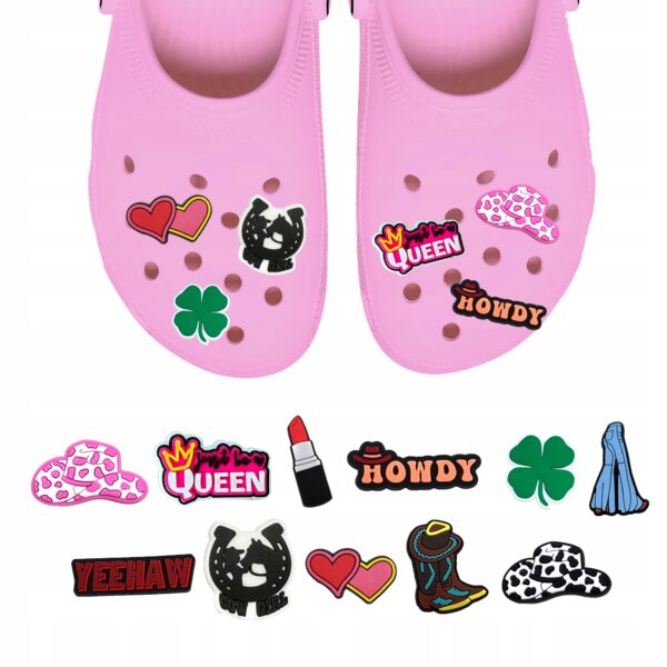 Przypinki do Crocs KONIE COWGIRL do butów telefonu torby zestaw 11 szt