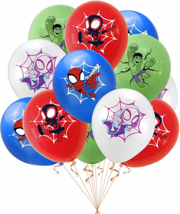 Zestaw dekoracji urodzinowych SpiderMan, Hulk, Spidey + Girlanda + Topper na tort i toppery – Oro Party - obrazek 4