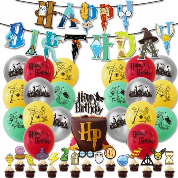 Zestaw Dekoracji Urodzinowych Harry Potter XL | Oro Party - obrazek 3