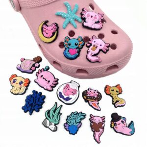 Przypinki do Crocs AKSOLOTLY MORSKI do butów telefonu torby zestaw 16 szt
