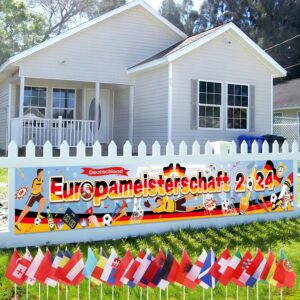 TŁO PIŁKARSKIE BANER EURO 2024 DEKORACJA URODZINY PIŁKA NOŻNA 280 x 40 cm