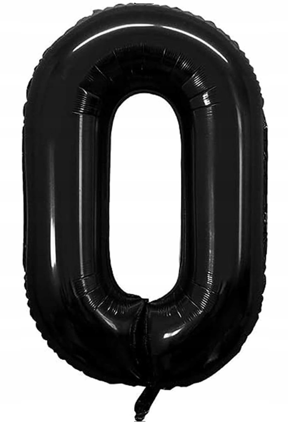 Duży Balon foliowy Czarny cyfra 0 zero 38 cali 96 cm 1 sztuka