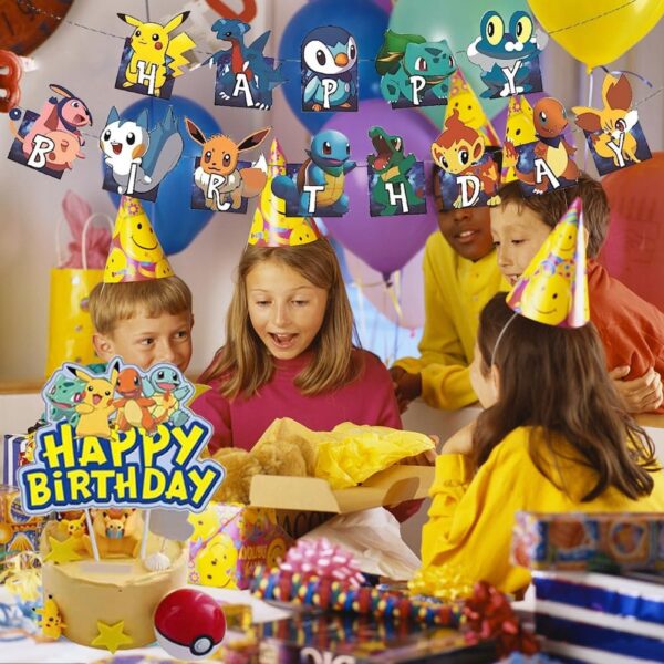 Pokémon Zestaw XL Dekoracji Urodzinowych - Oro Party - obrazek 12