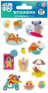 Naklejki Sticker BOO Koala, Leniwiec - Brokatowe, Handmade