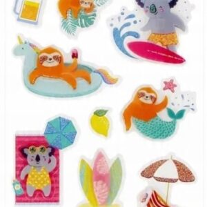 Naklejki Sticker BOO Koala, Leniwiec - Brokatowe, Handmade