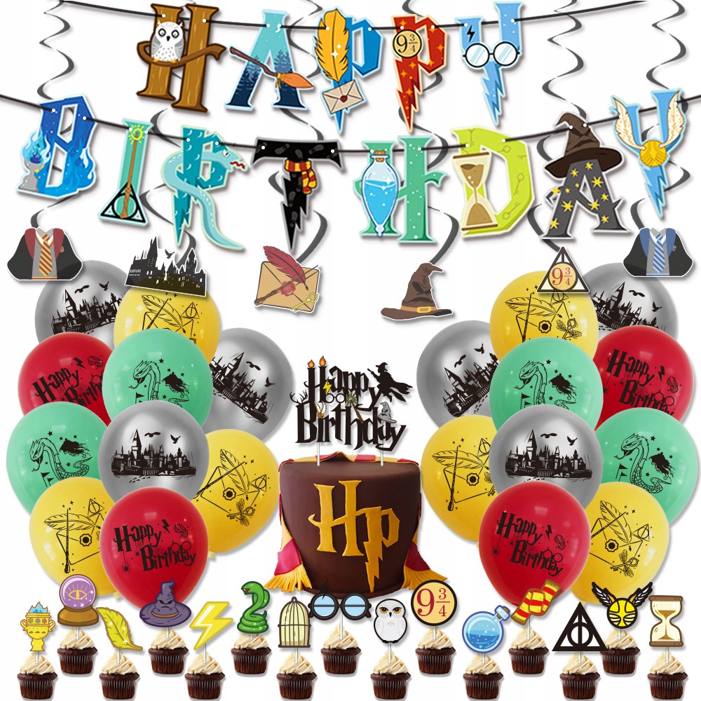 Zestaw Dekoracji Urodzinowych Harry Potter