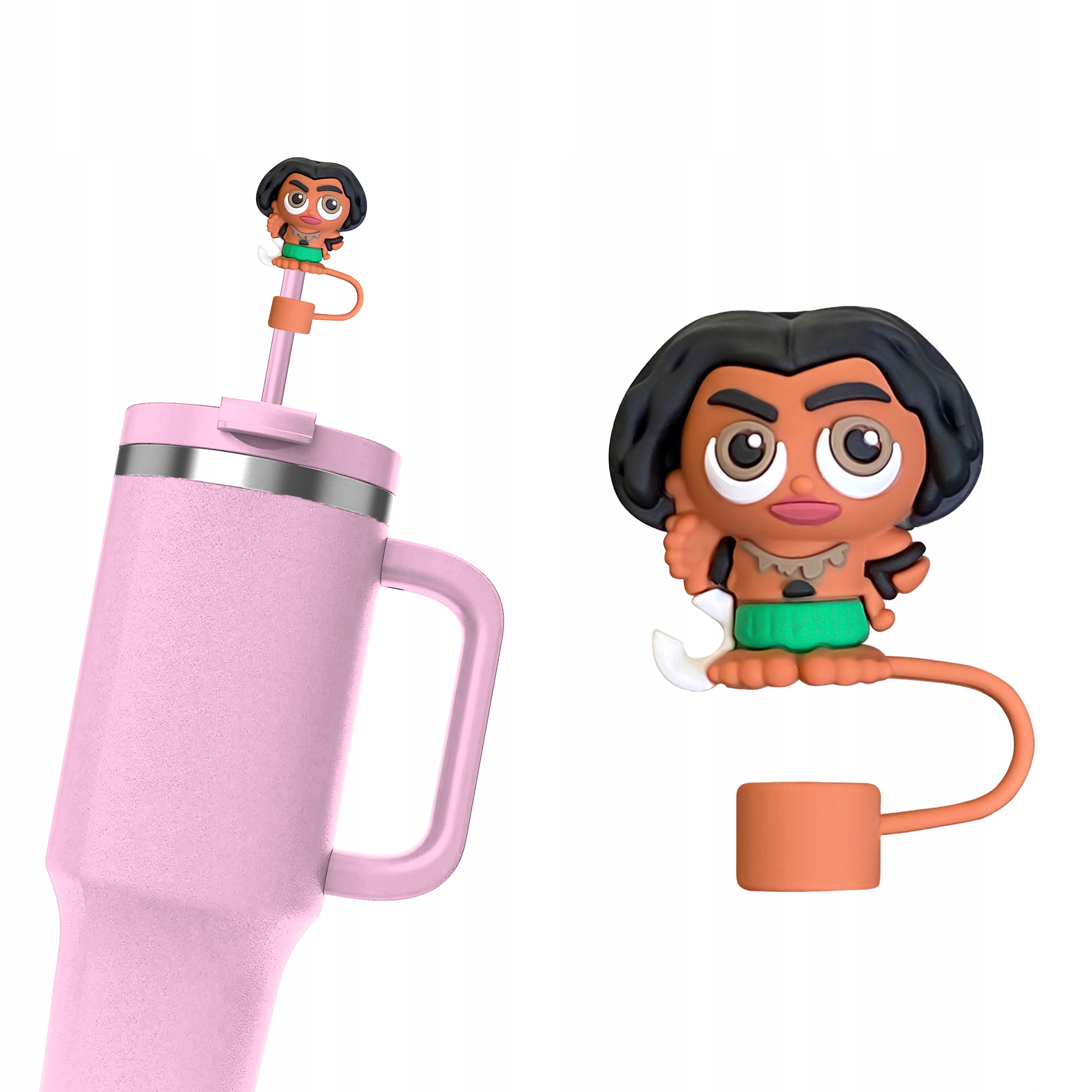 Silikonowa Zatyczka na Słomkę Kubek Stanley z Vaiana Disney