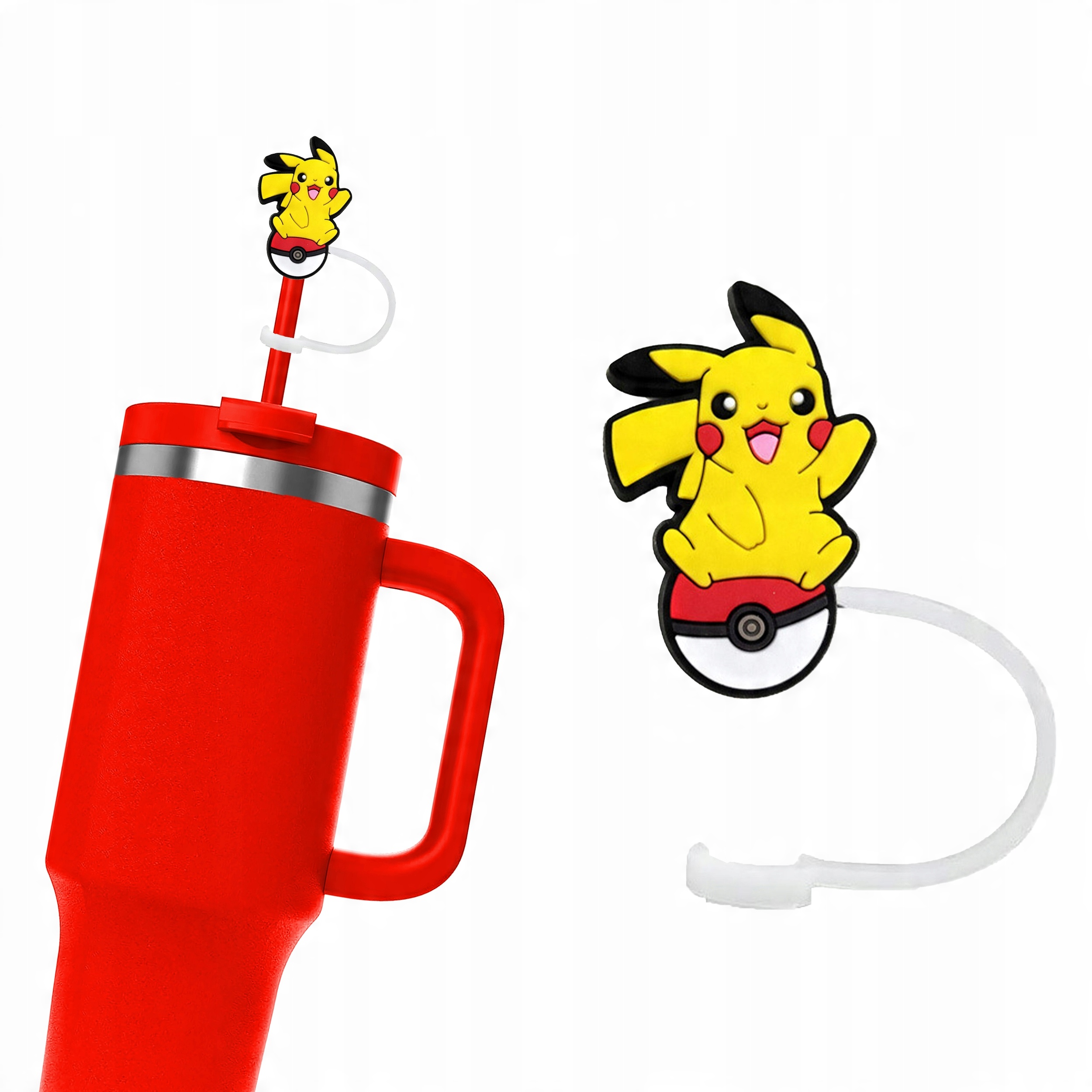 Silikonowa Nasadka na Słomkę Kubek Stanley POKEMON PIKATCHU 1 szt